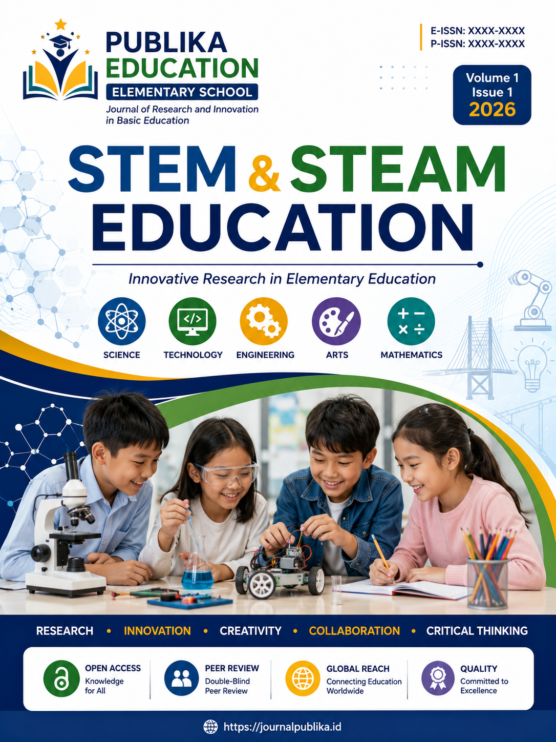 This issue presents research on STEM education, literacy, digital learning, innovative teaching strategies, educational technology, curriculum development, and learning assessment in elementary schools.  Articles  The Effectiveness of Project-Based STEM Learning in Enhancing Science Learning Outcomes among Elementary School Students STEM-Based Teaching Materials for Improving Scientific Literacy Digital Literacy in Primary Education Innovative Learning Media in Elementary Schools Character Education through Project-Based Learning