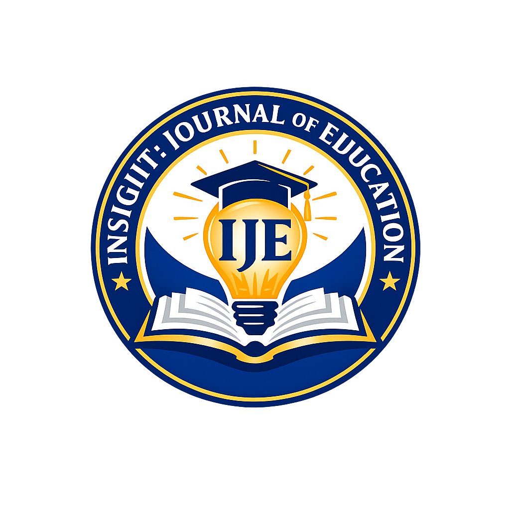 Logo of Insight: Journal of Education featuring an open book, a light bulb, and the initials IJE.